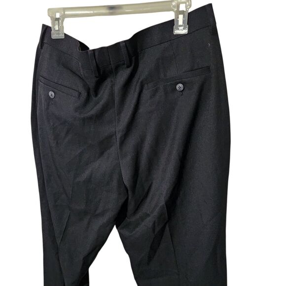 Haggar Dress Pants Size 36x32 Black Flat Front.   NEW - Picture 4 of 11